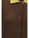 sweater with a classic collar and front button fastening