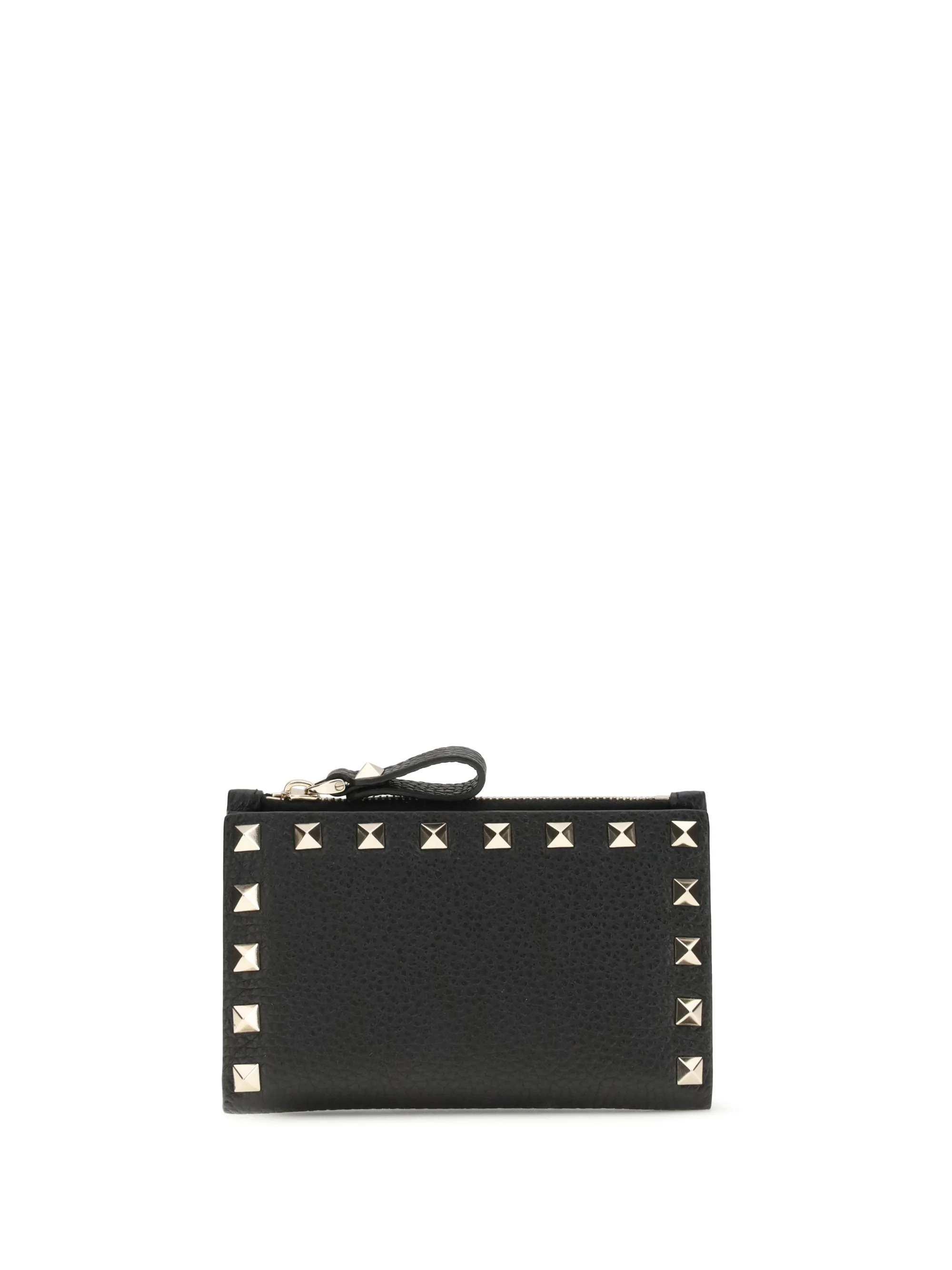 rockstud zip card holder