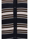 striped silk and wool cardigan