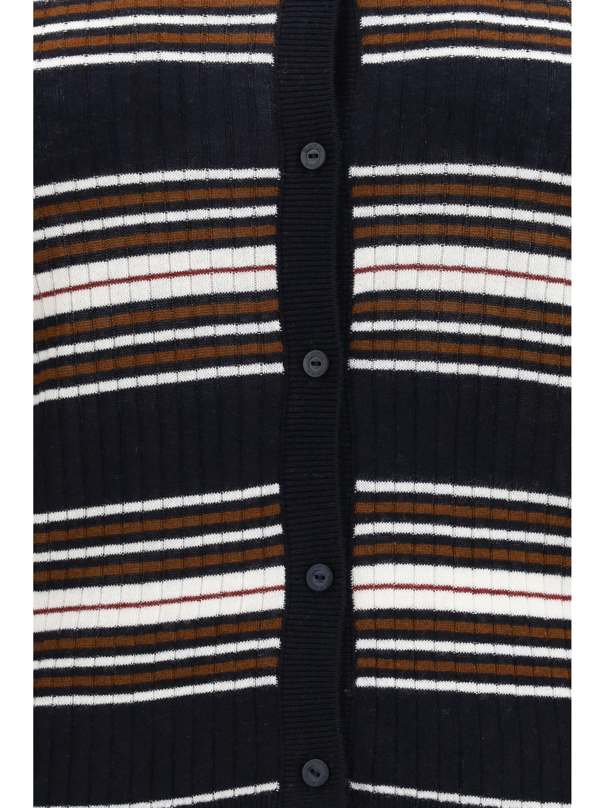 striped silk and wool cardigan