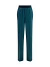 stretch silk satin pants