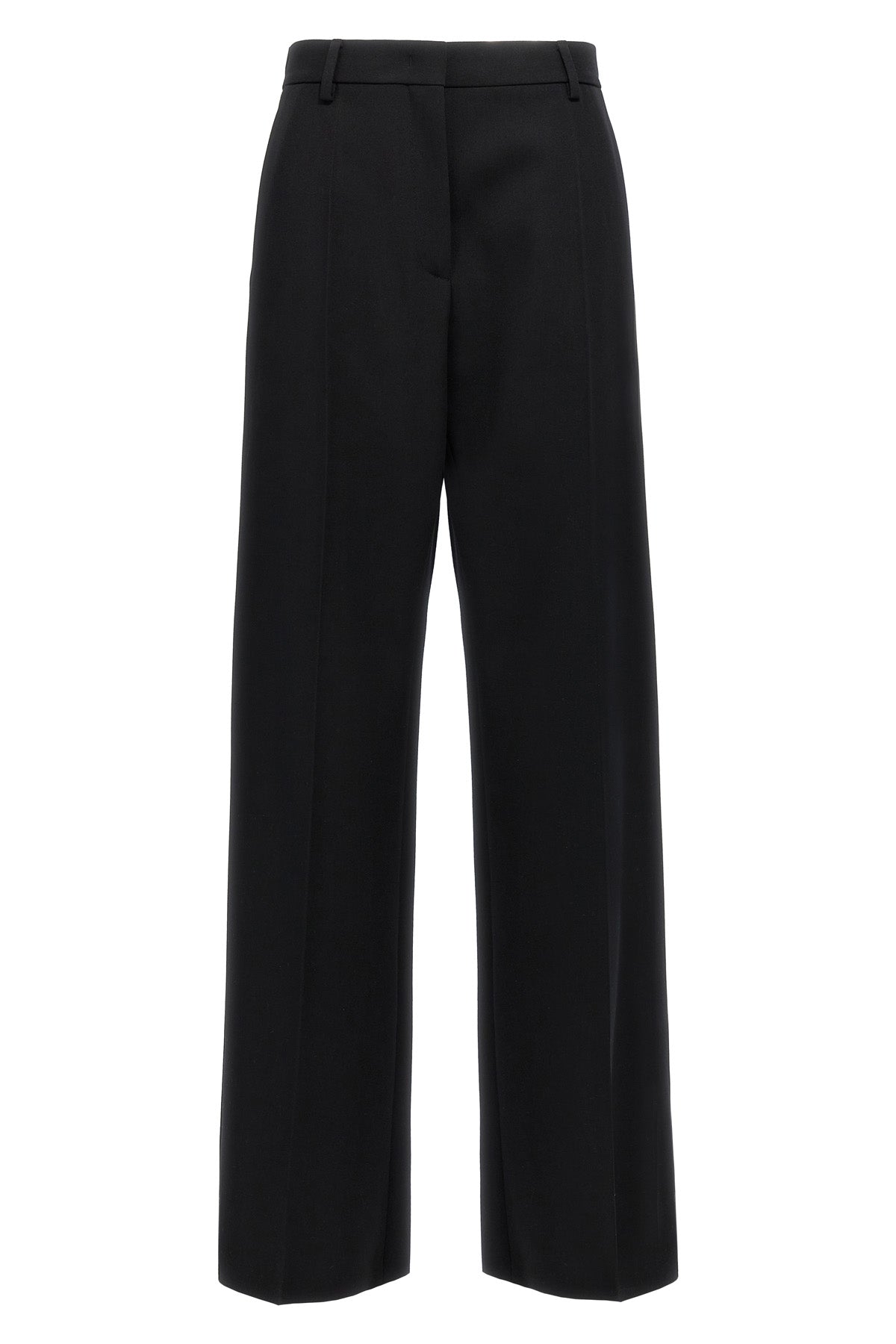 VALENTINO GARAVANI 40 solid grisaille wool trousers