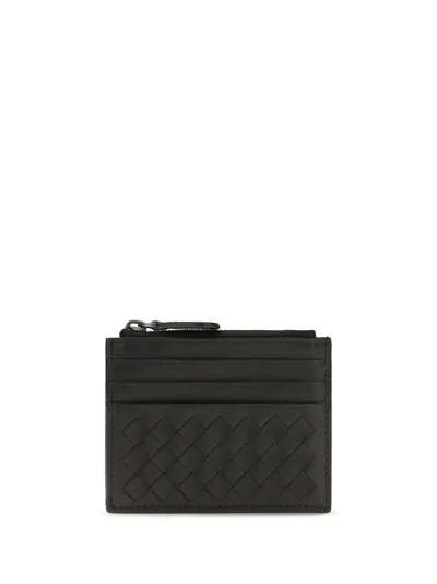 intrecciato zip card holder