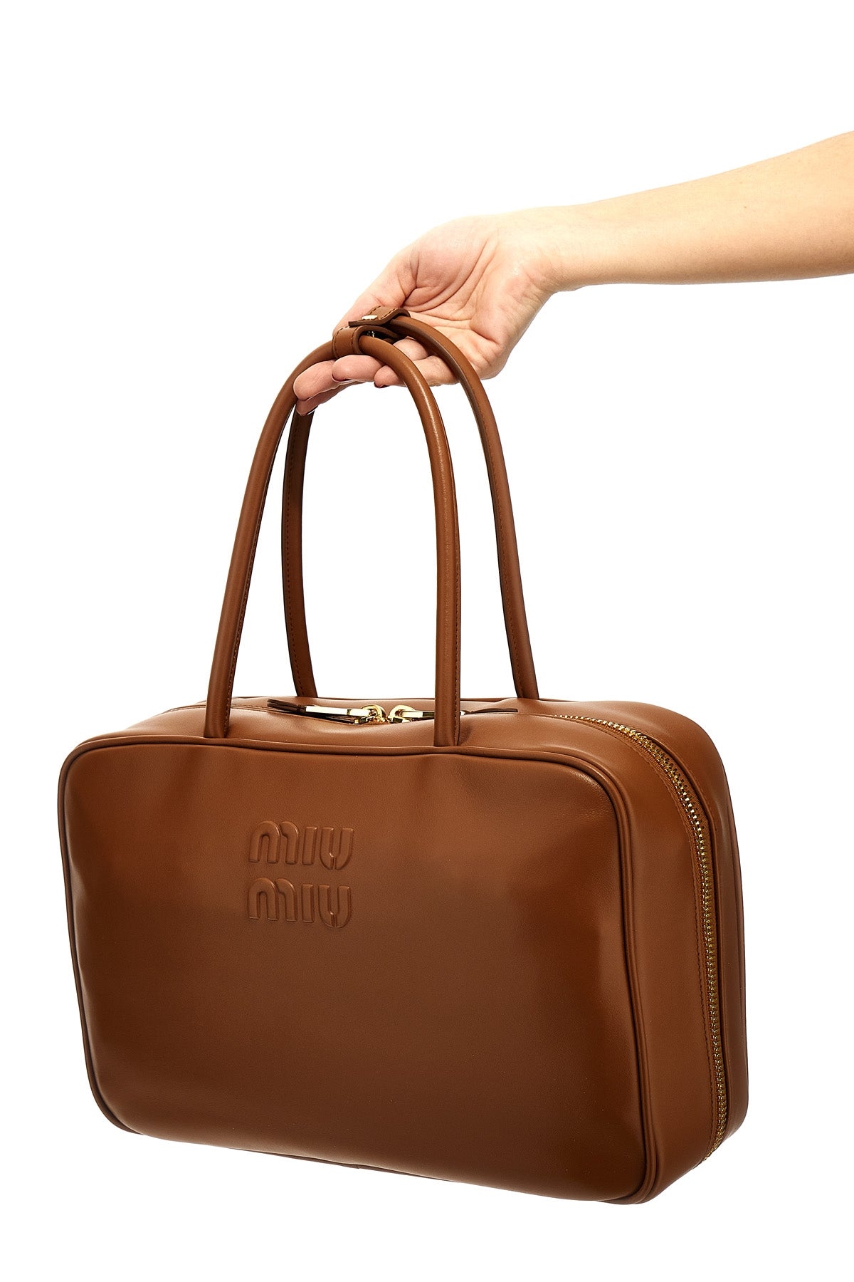 MIU MIU OS leather top box handbag