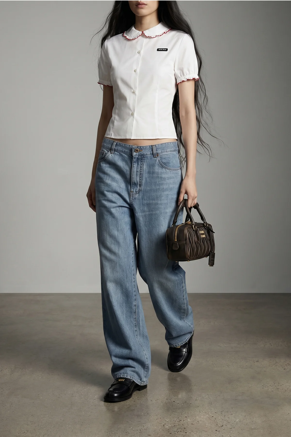 arcadie matelassé aged nappa leather handbag