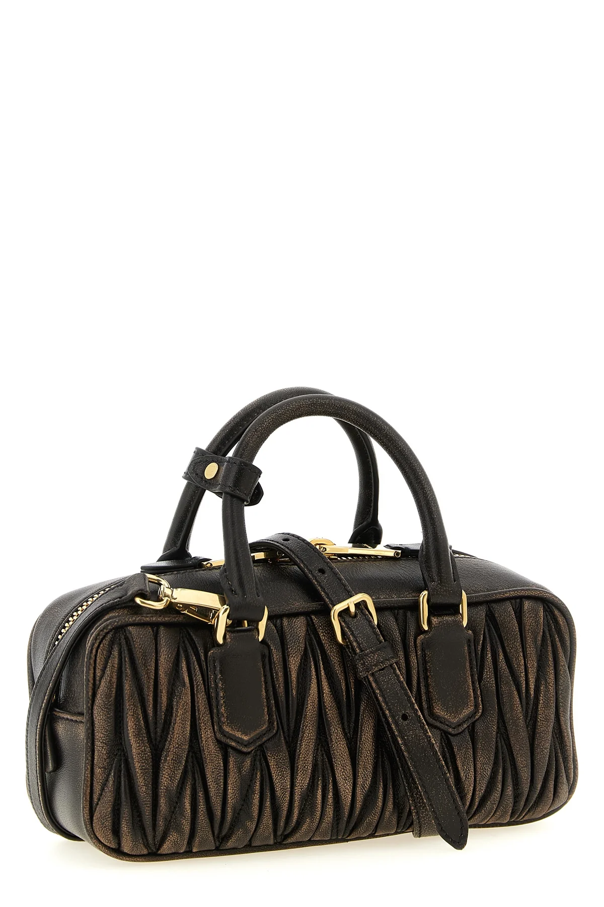 arcadie matelassé aged nappa leather handbag
