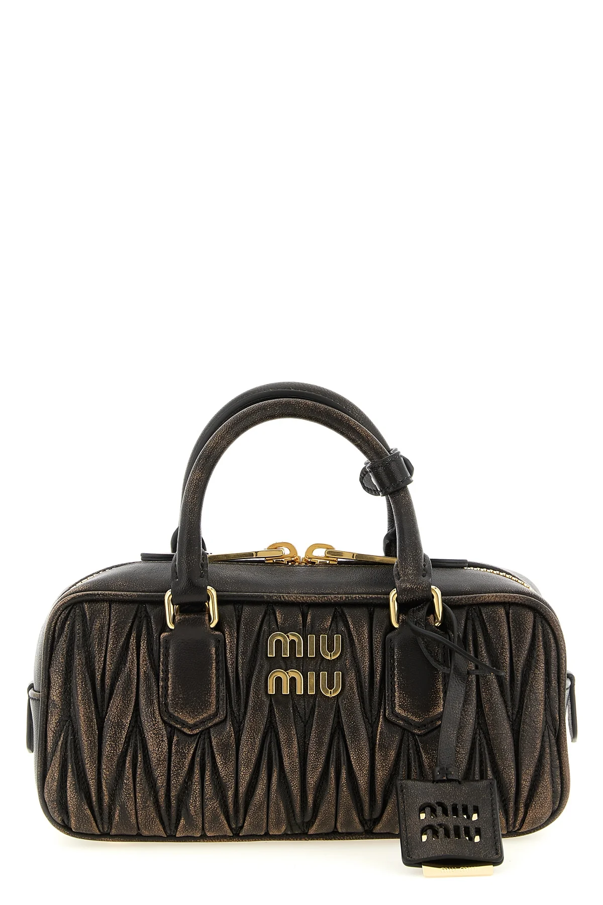 arcadie matelassé aged nappa leather handbag