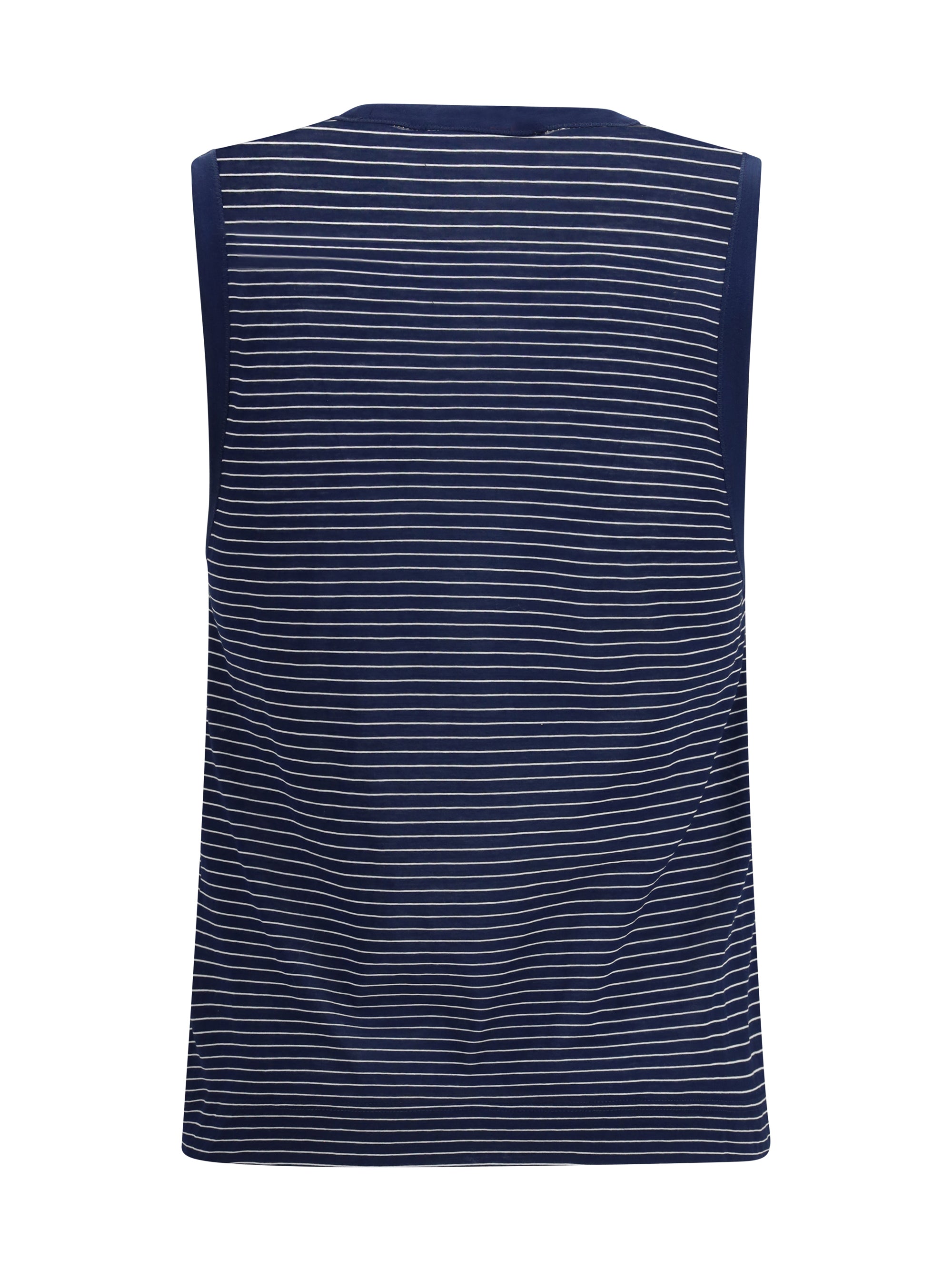 AMI PARIS L striped cotton tank top