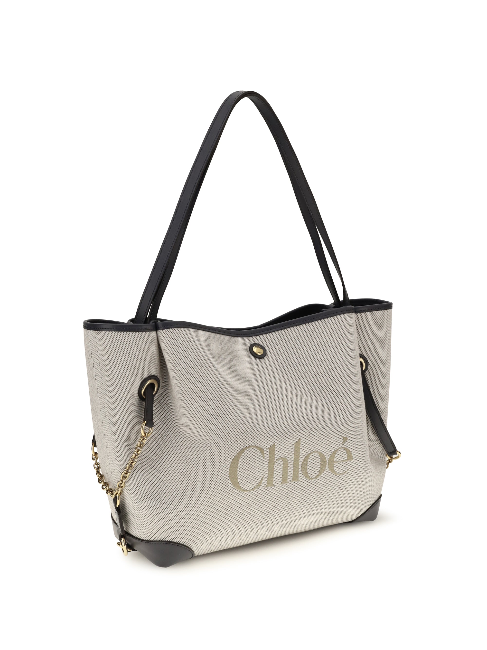CHLOÉ OS clover tote bag in canvas