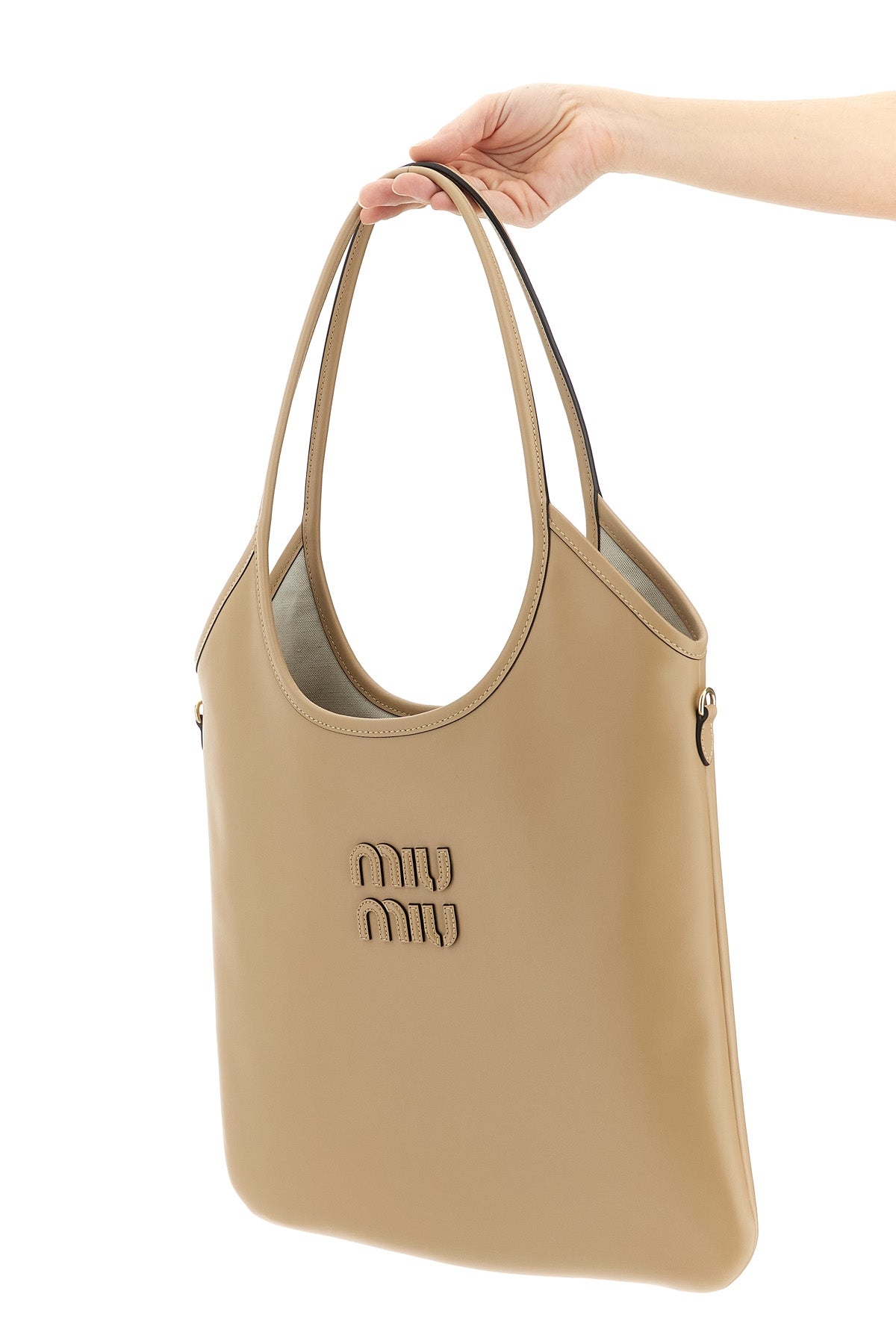 MIU MIU OS ivy leather shopper
