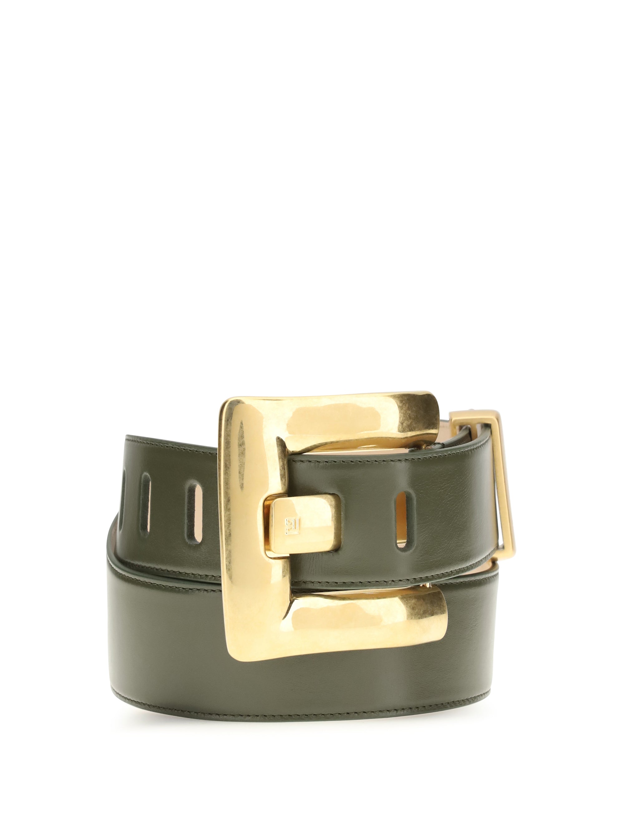 BALMAIN 95 anthem belt in calfskin leather 