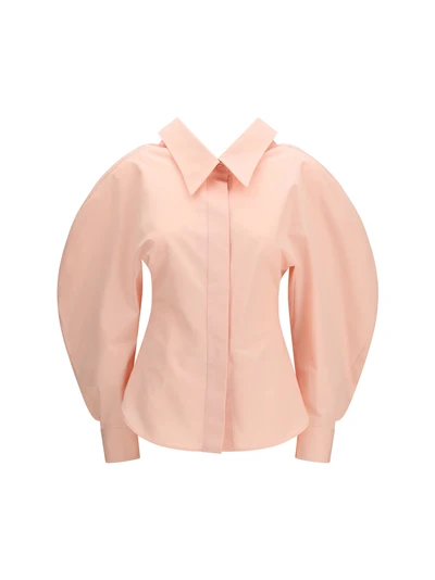 cut-out cotton poplin shirt