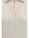 wool and cashmere half zip sweater
