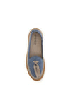 suede loafers with crochet detail
