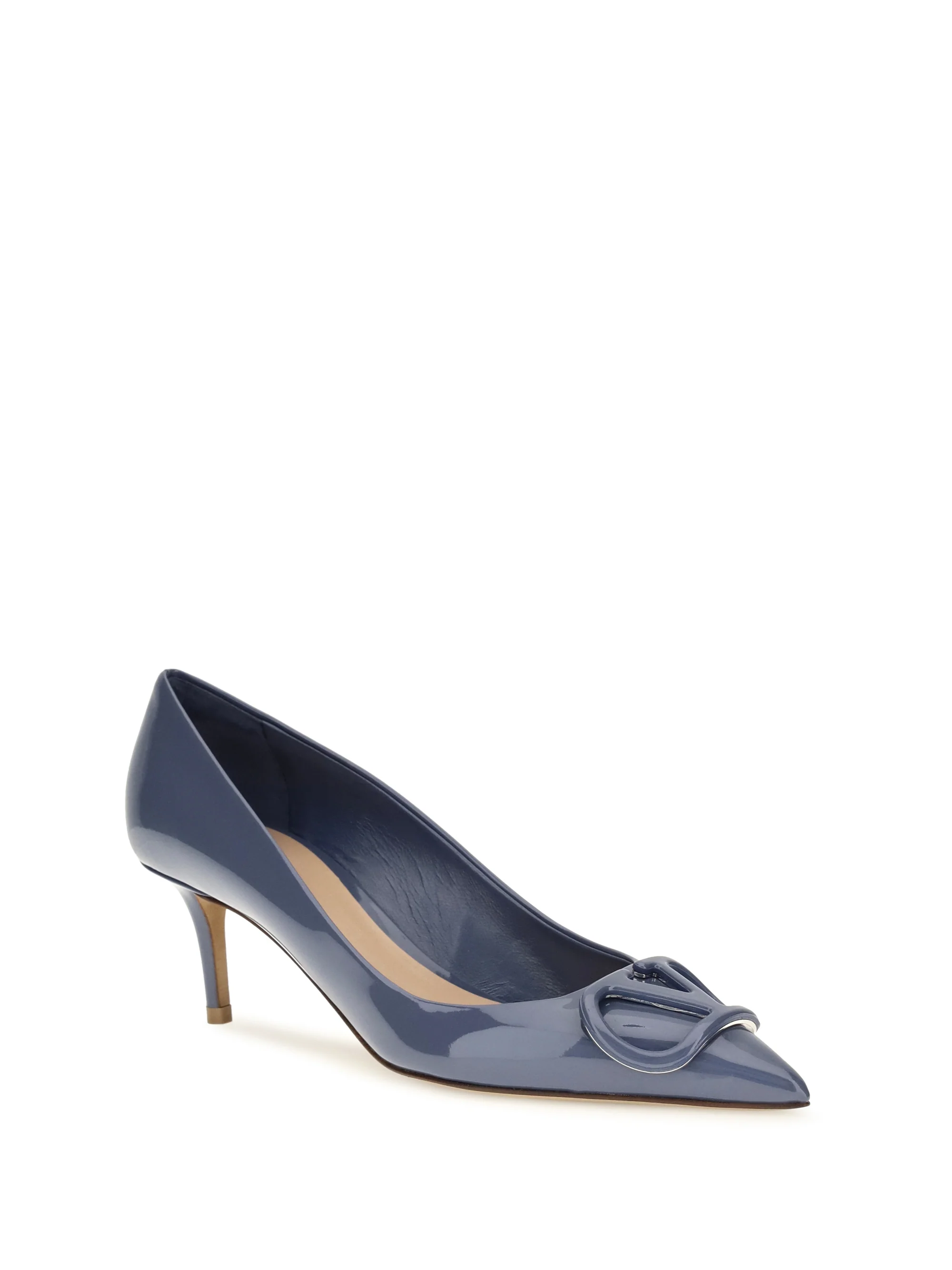 VALENTINO GARAVANI 38 vlogo signature patent leather pumps