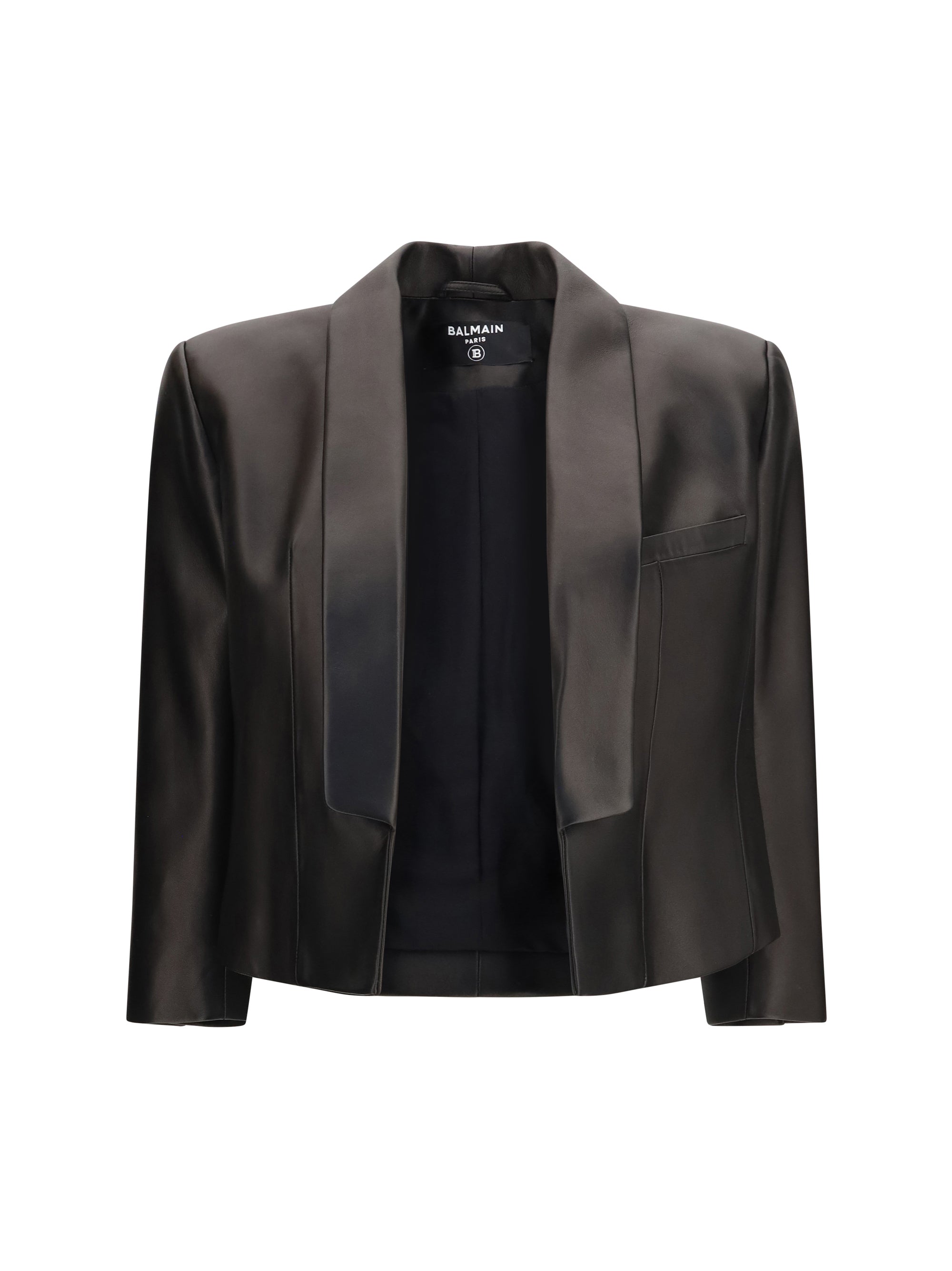 BALMAIN 38 spencer leather jacket