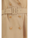 double-breasted trench in georgette bonded with silk chiffon