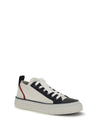 cotton knit and suede sneakers with precious toe