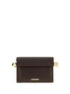 rond carré leather shoulder bag