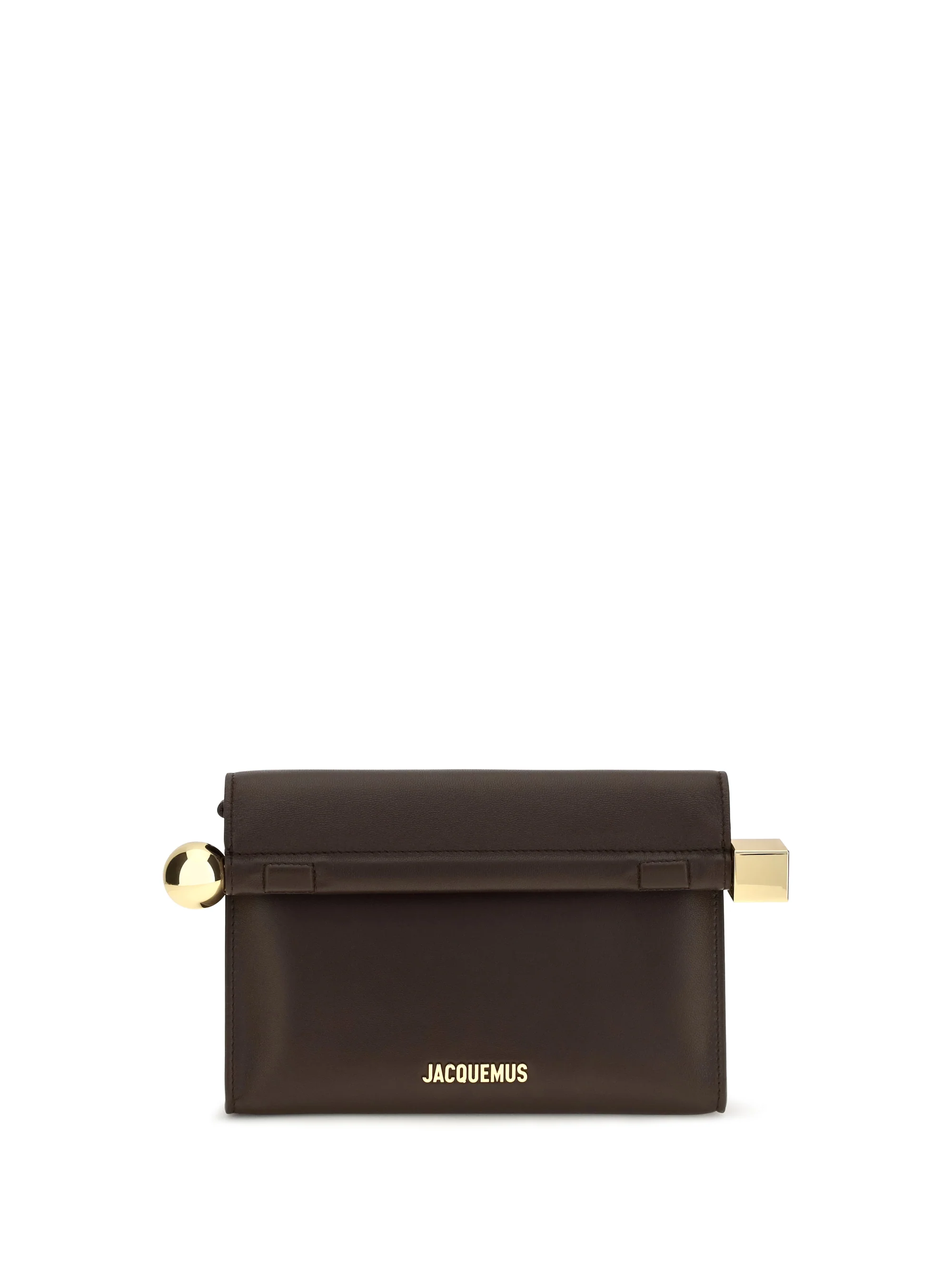 rond carré leather shoulder bag