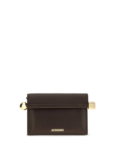 rond carré leather shoulder bag