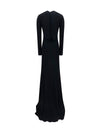 long evening dress with long sleeves