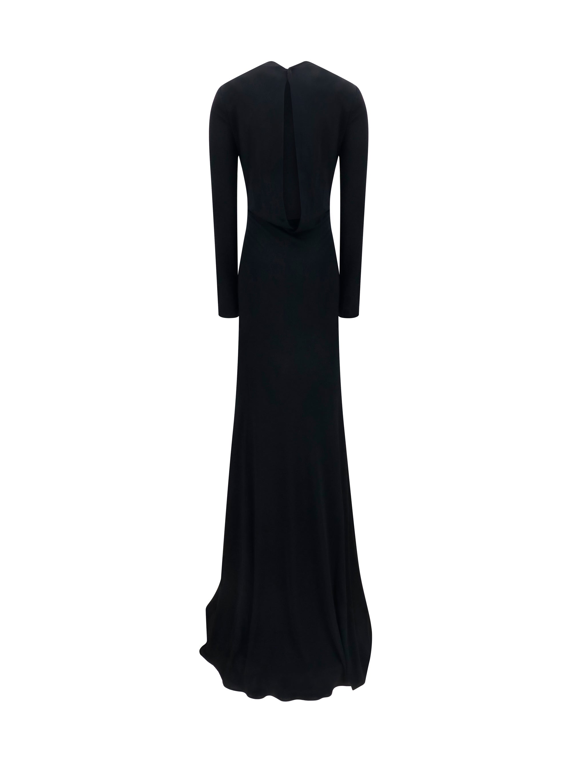 long evening dress with long sleeves