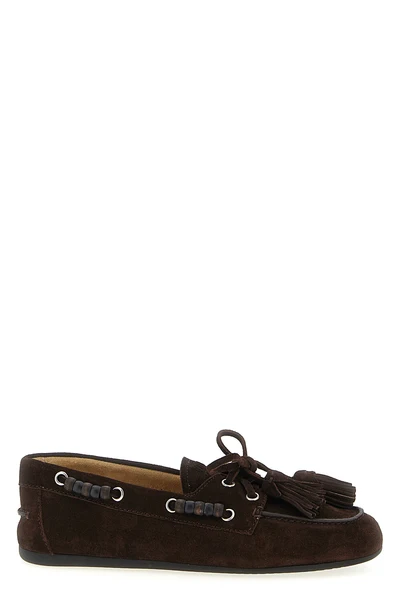 suede boat shoe