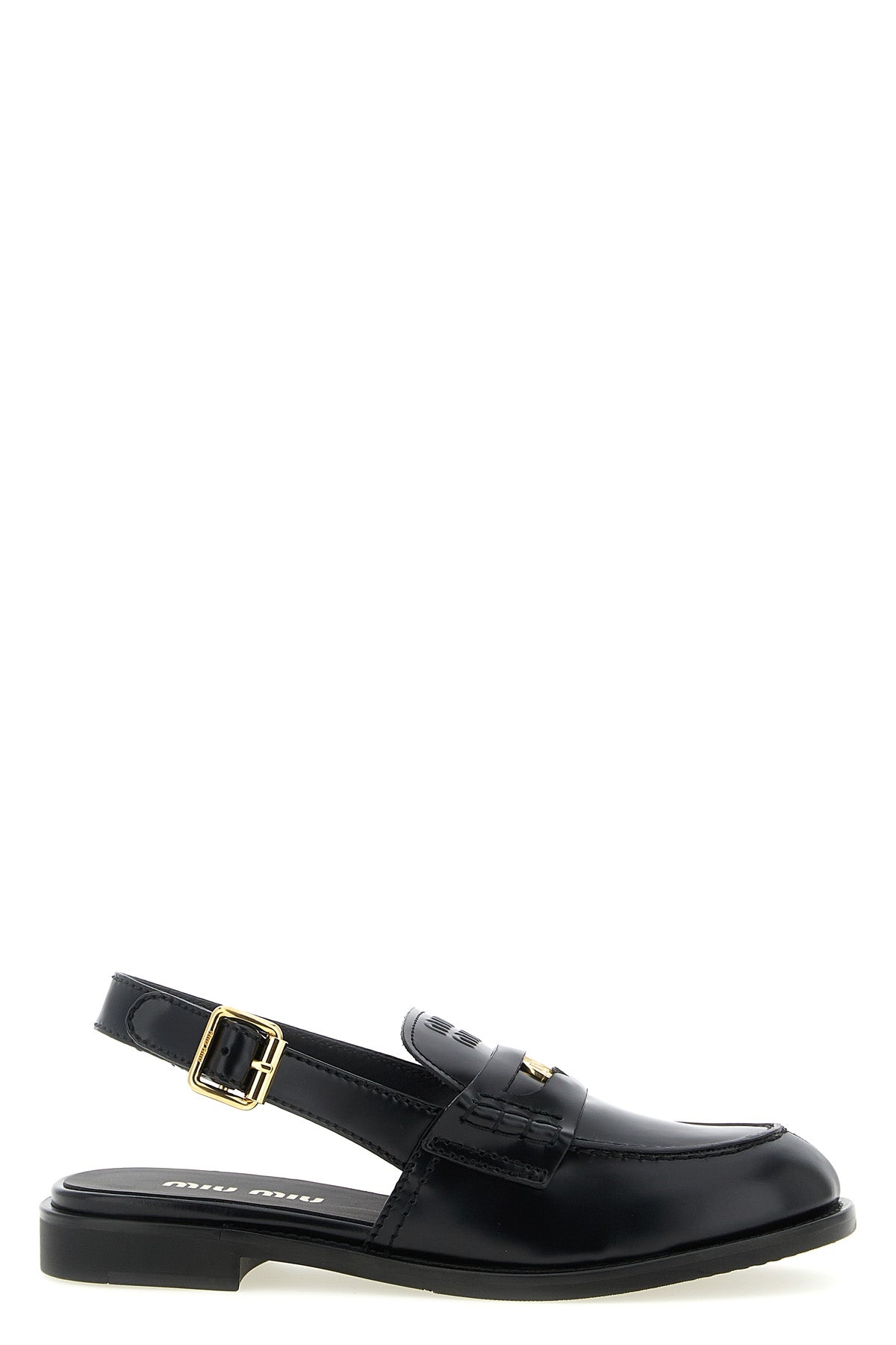 MIU MIU 37 penny loafers leather mules