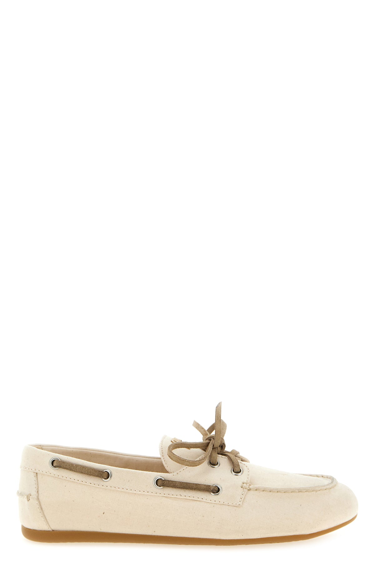 MIU MIU 36 deck canvas boat shoe