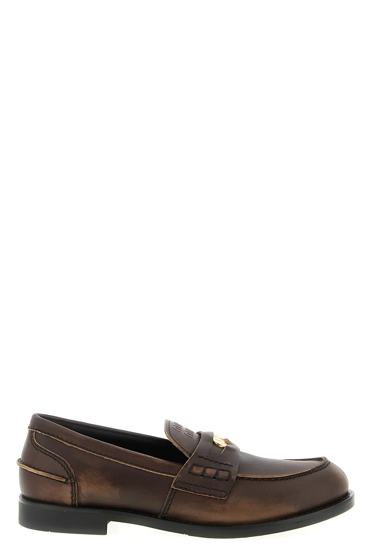 penny loafers loafers in vintage-effect leather