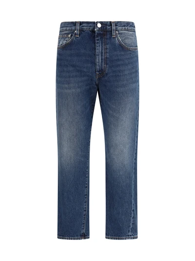 washed twisted seam jeans