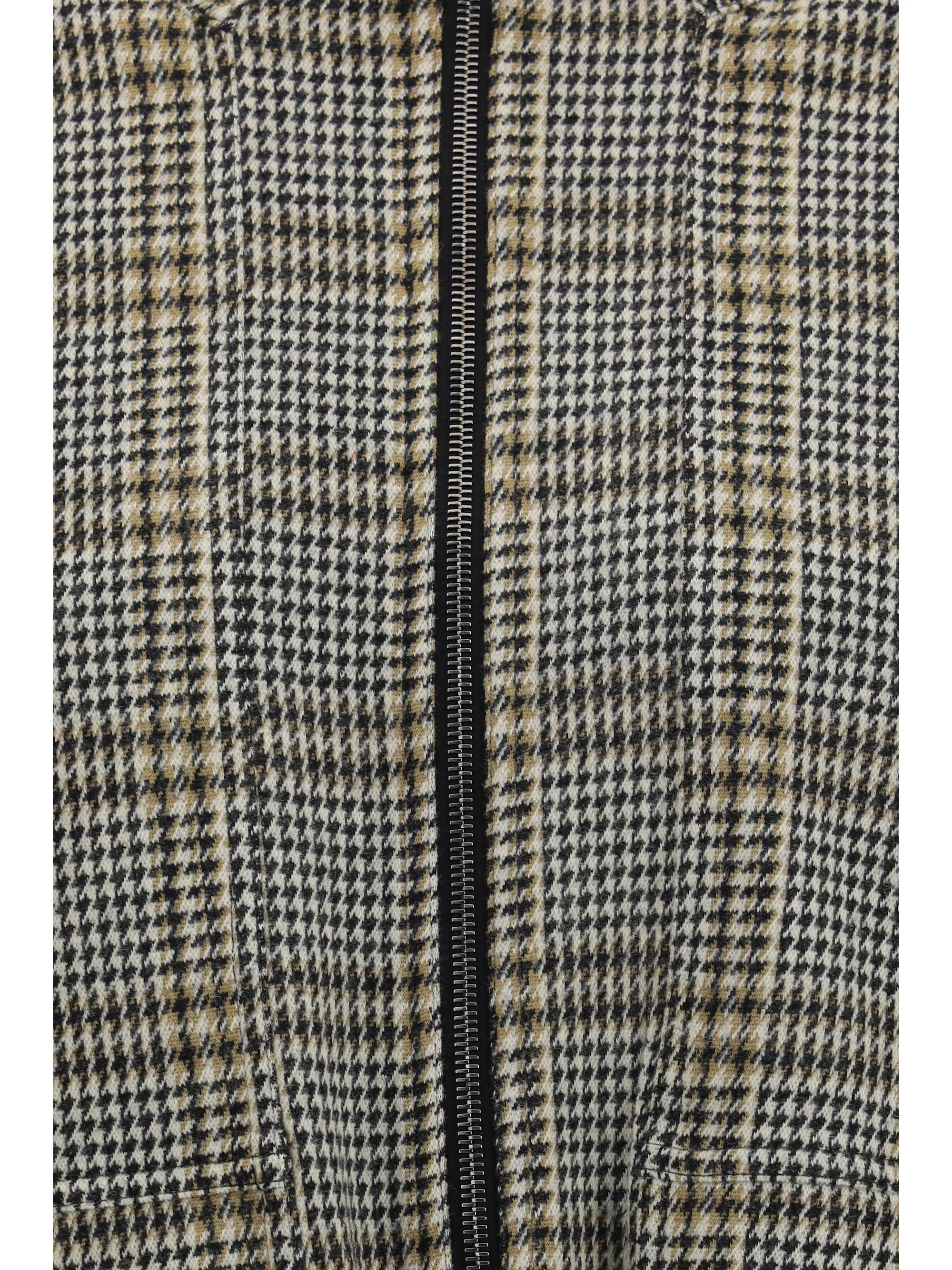 check jersey bomber jacket