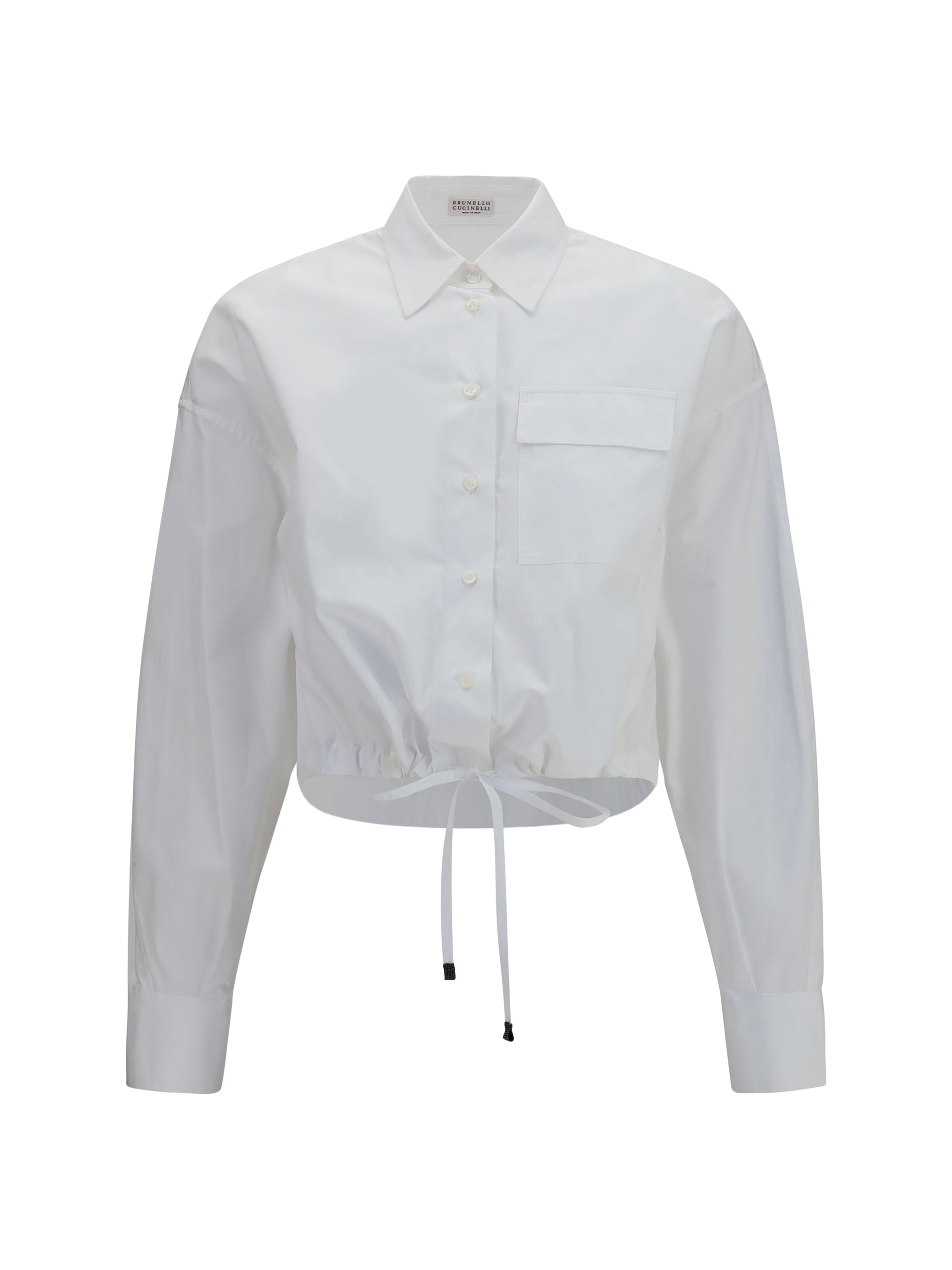 BRUNELLO CUCINELLI S cotton shirt with drawstring waist