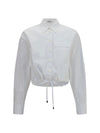 cotton shirt with drawstring waist