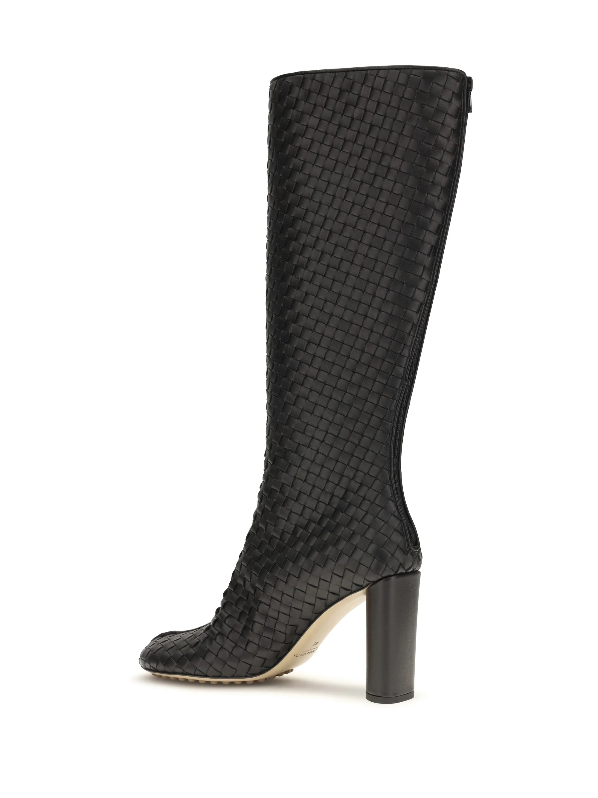 cherry intrecciato high boots