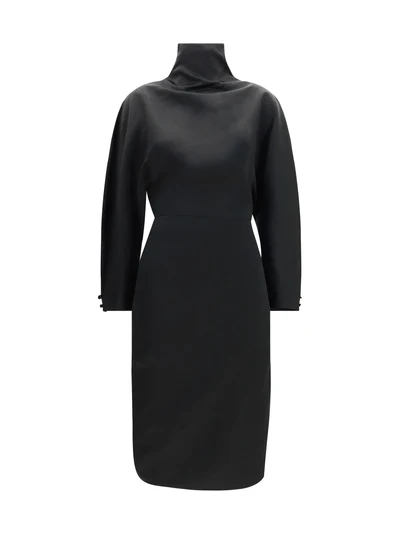 harlin draped ramie-blend satin dress