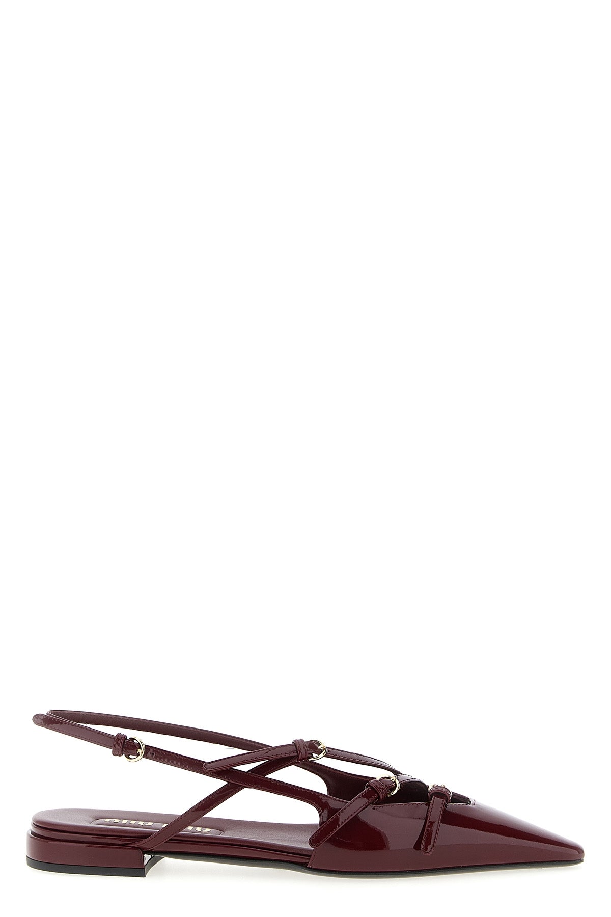 MIU MIU 37 patent leather slingback