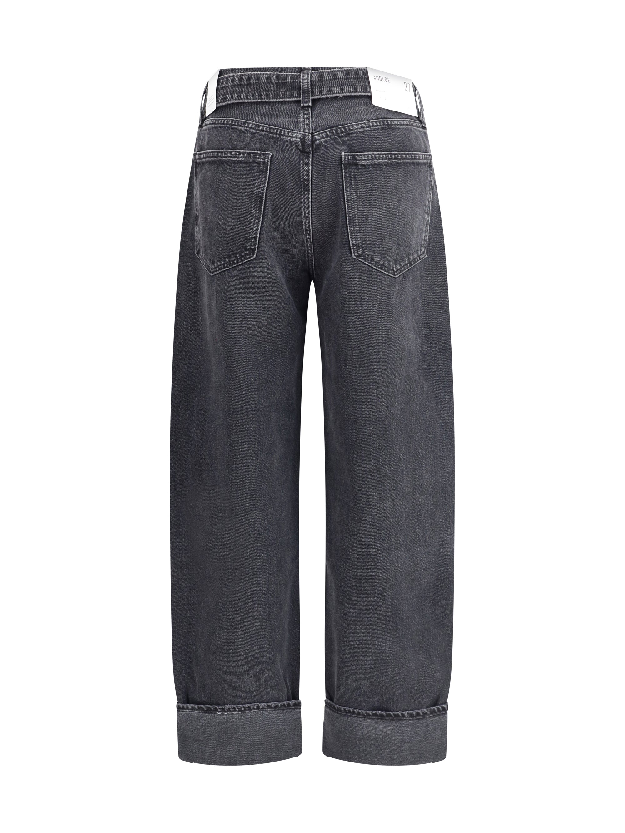 AGOLDE 25 cuffed taper wide jeans