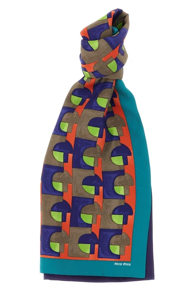 medium scarf in silk twill