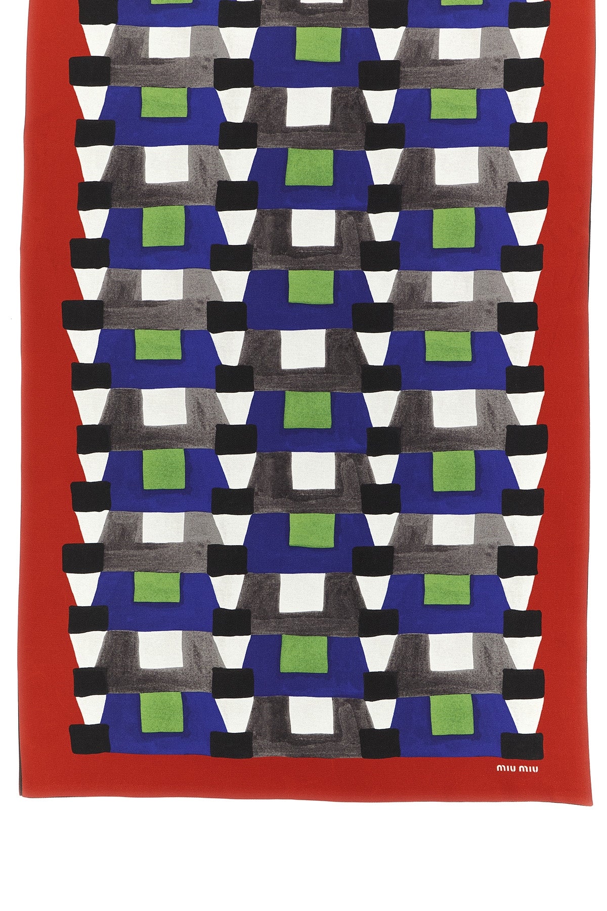 MIU MIU OS medium scarf in silk twill