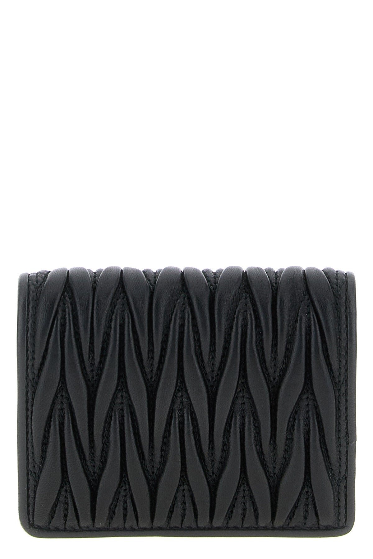 MIU MIU OS small wallet in matelassé nappa leather