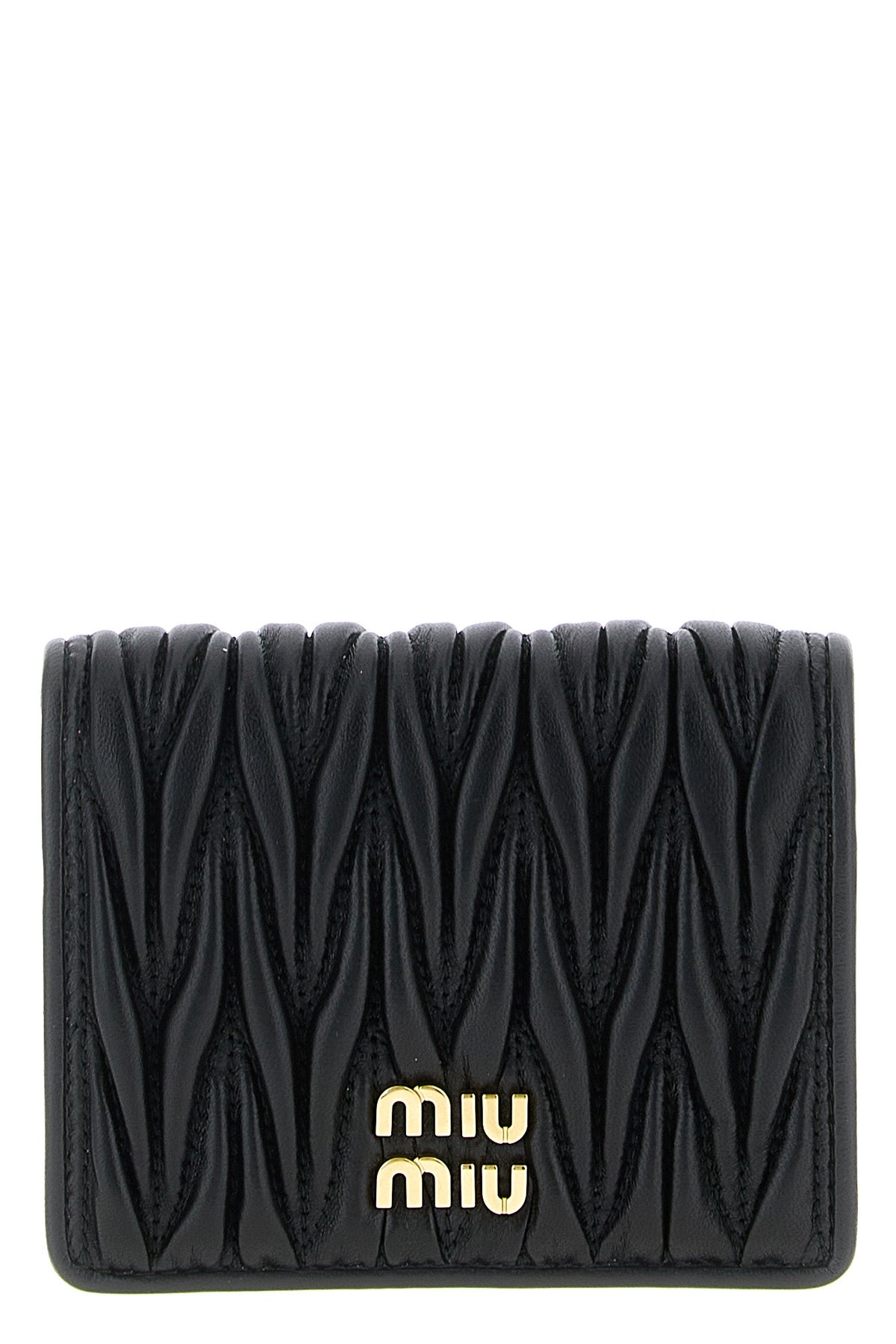 MIU MIU OS small wallet in matelassé nappa leather