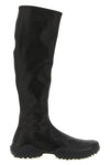miu miu high boots in stretch nappa leather feature a tapered silhouette defined