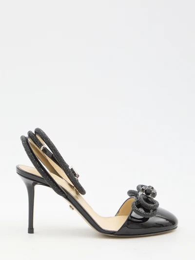 double bow closed toe sandals