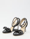 double bow closed toe sandals
