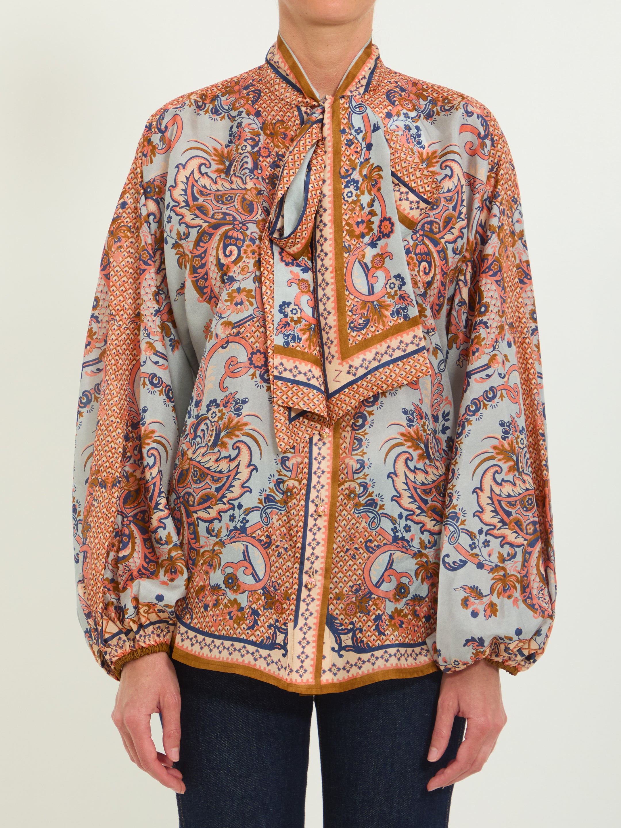 ZIMMERMANN 0 aster tie neck blouse