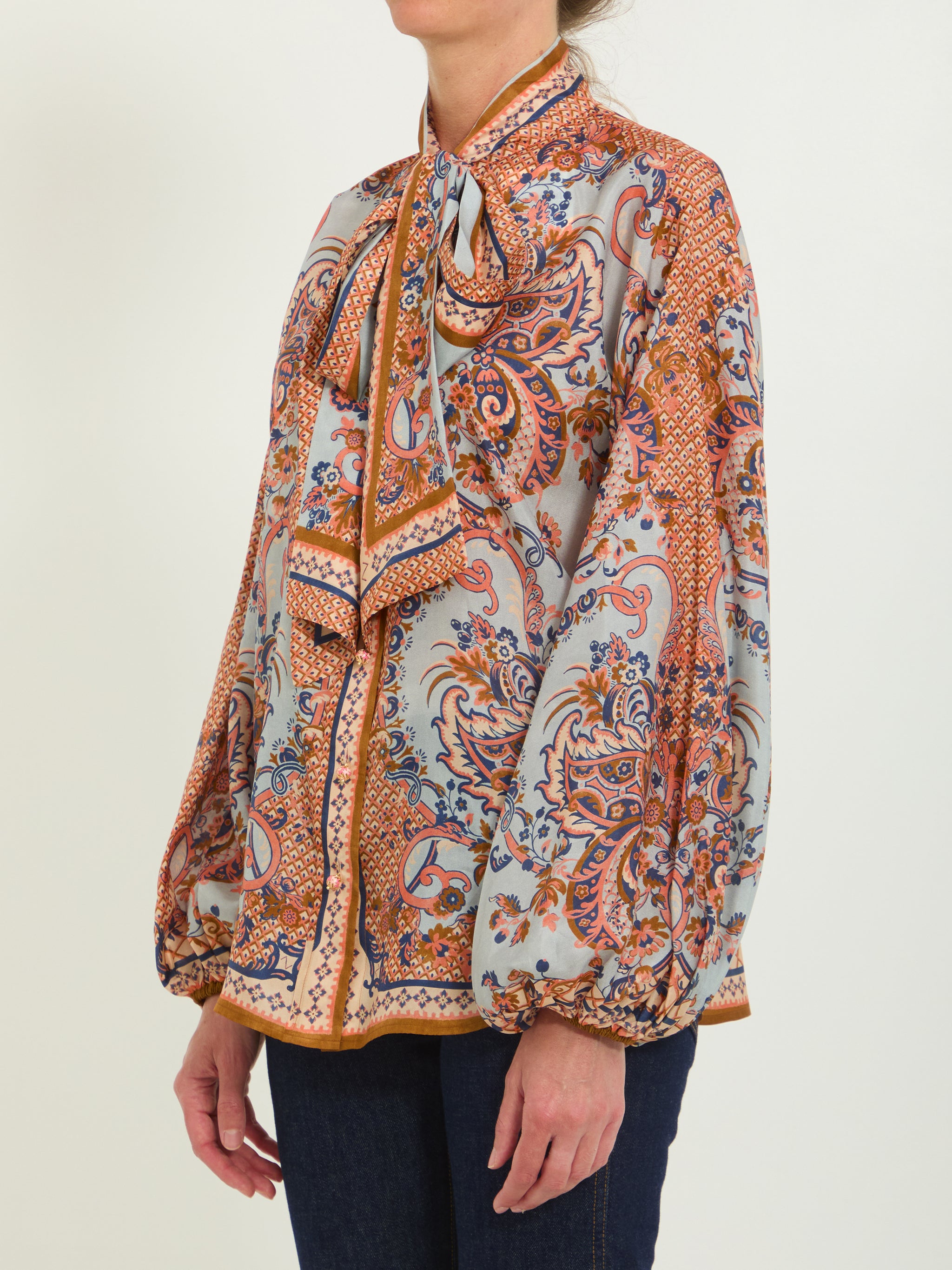 aster tie neck blouse