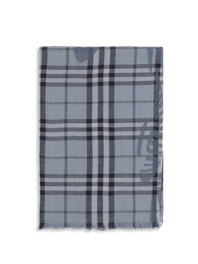 knight check wool and silk scarf