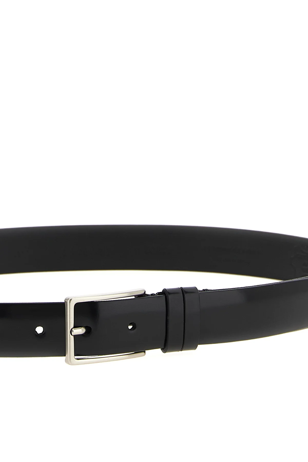 brushed leather belt